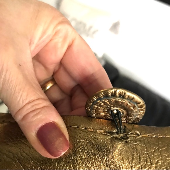 Coach Gold Mary Jane Fara 5 B. Good condition - Picture 6 of 10